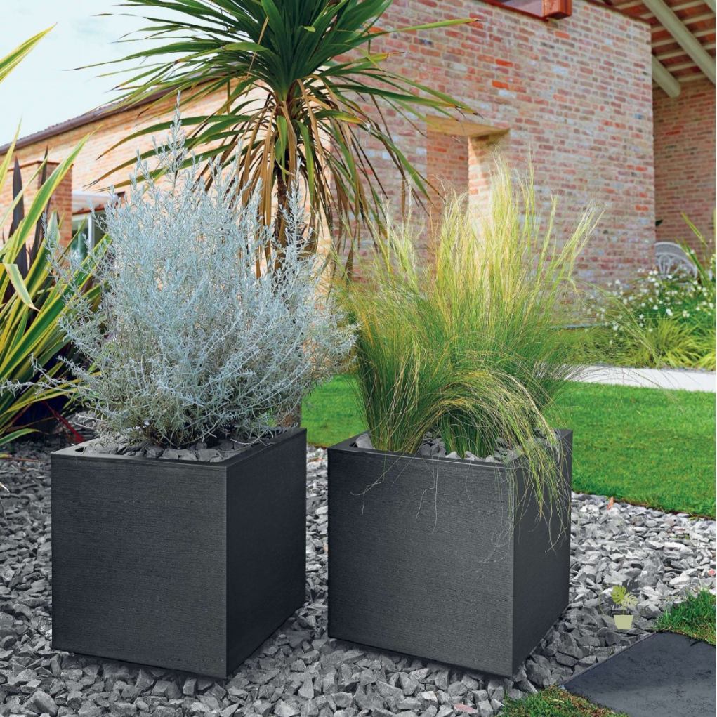 Γλάστρα Κύβος Veca Cubo με Δεξαμενή Νερού & Ροδάκια – Μοντέρνος Σχεδιασμός